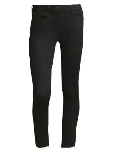 Shop 3x1 Mid-rise Skinny Cropped Jeans In Black Tear