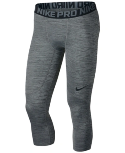 Shop Nike Men's Pro Cropped Compression Tights In Grey