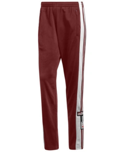 Shop Adidas Originals Men's Adibreak Snap Track Pants In Rust Red