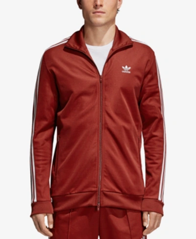 Shop Adidas Originals Men's Beckenbauer Track Jacket In Rusred