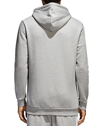Shop Adidas Originals Trefoil Hooded Sweatshirt In Light Gray