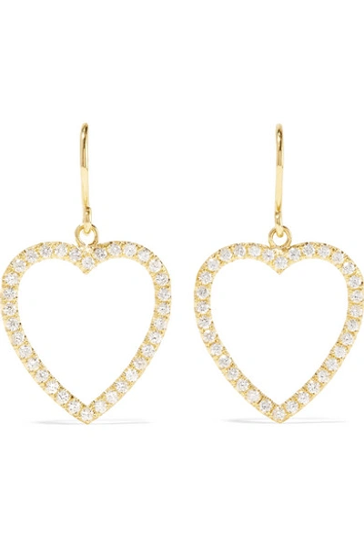 Shop Jennifer Meyer Open Heart 18-karat Gold Diamond Earrings
