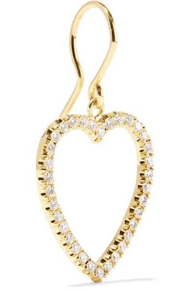 Shop Jennifer Meyer Open Heart 18-karat Gold Diamond Earrings