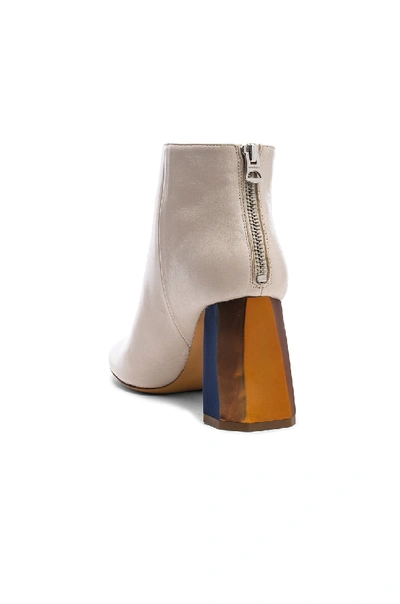 Shop Acne Studios Leather Cliffie Boots In White
