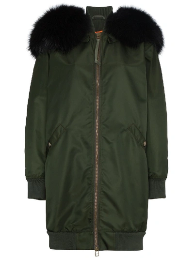 Shop Mr & Mrs Italy Parka With Fur Collar