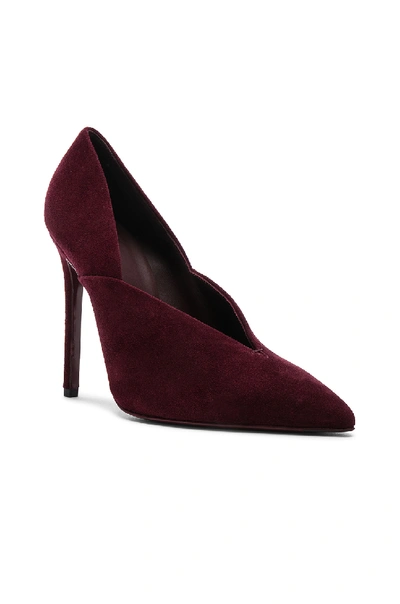 Shop Victoria Beckham Suede Eva Pumps In Red