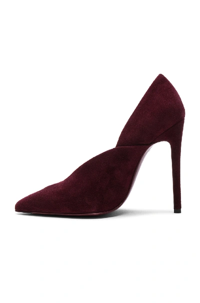 Shop Victoria Beckham Suede Eva Pumps In Red