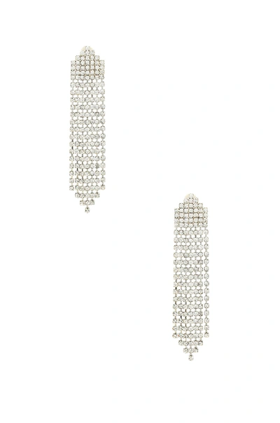 Shop Jennifer Behr Diamante Earrings In Metallic Silver