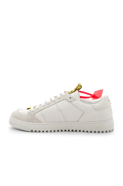 Shop Off-white Leather Belt Sneakers In White & Yellow