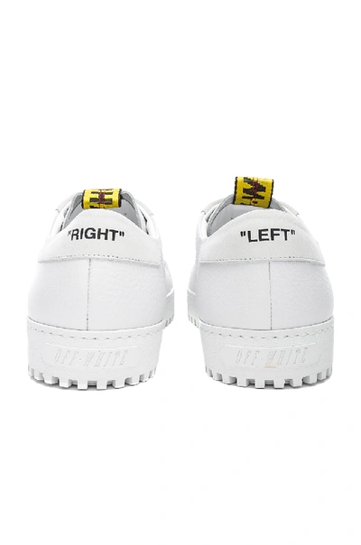 Shop Off-white Leather Belt Sneakers In White & Yellow