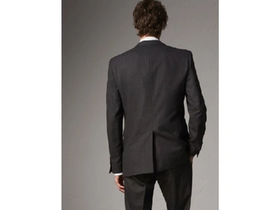 Shop Burberry Modern Fit Wool Part-canvas Suit In Charcoal