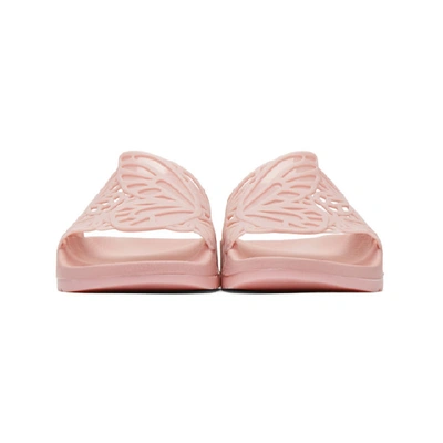 Shop Sophia Webster Pink Lia Butterfly Slides In Baby Pink