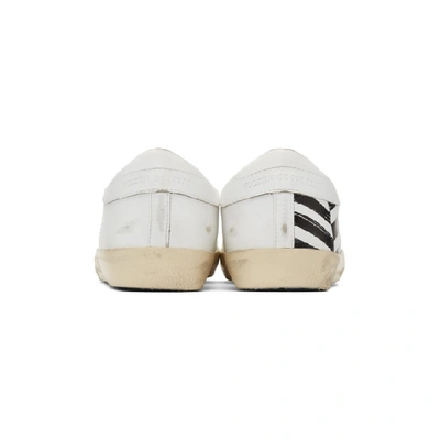 Shop Golden Goose White And Grey Flag Superstar Sneakers In White Flag
