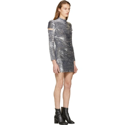 Shop Helmut Lang Silver Disco Dress
