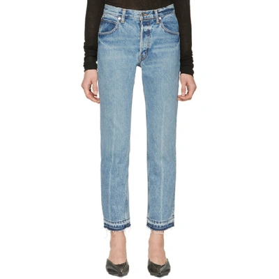 Shop Helmut Lang Blue Straight Jeans