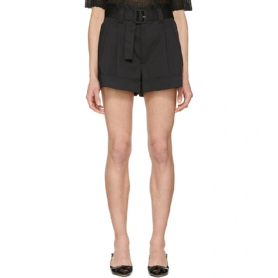 Shop Marc Jacobs Black High-rise Pleated Shorts In 001 Black