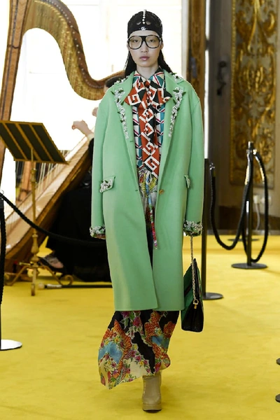 Shop Gucci Ophidia Medium Suede Shoulder Bag In Green
