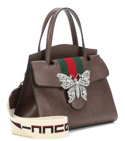 Shop Gucci Totem Medium Leather Tote In Brown