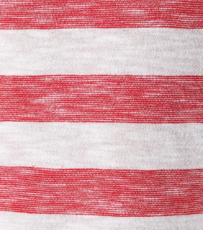 Shop 81 Hours Nella Striped Cotton Top In Red
