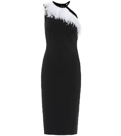 Shop David Koma Feather-trimmed Dress In Female