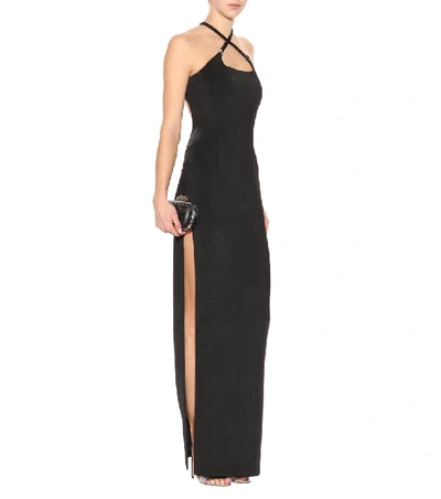 Shop Mugler Crêpe Maxi Dress