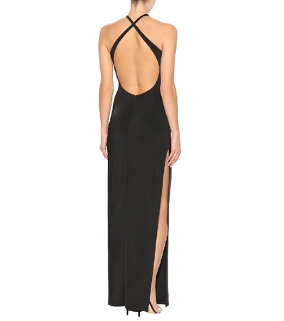 Shop Mugler Crêpe Maxi Dress