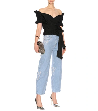 Shop Jonathan Simkhai Embellished Jeans In Blue