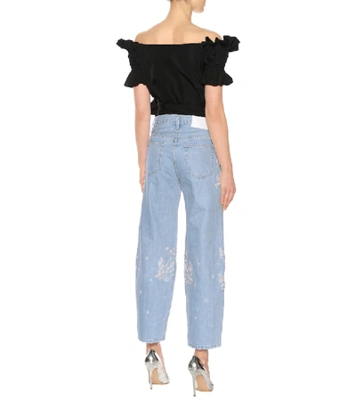 Shop Jonathan Simkhai Embellished Jeans In Blue