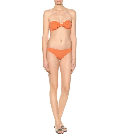 Shop Marysia Antibes Bandeau Bikini Top In Orange