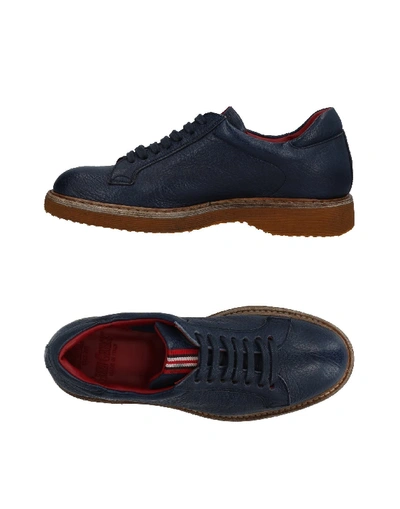 Shop Green George Laced Shoes In Dark Blue