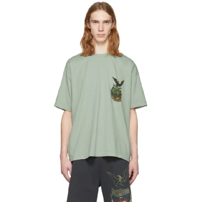 Shop Yeezy Blue Calabasas T-shirt In Hospblulght