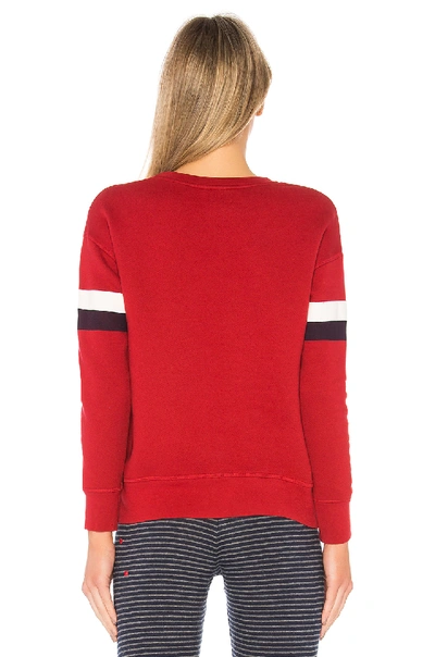Shop Sundry Stripe Sweatshirt In Crimson