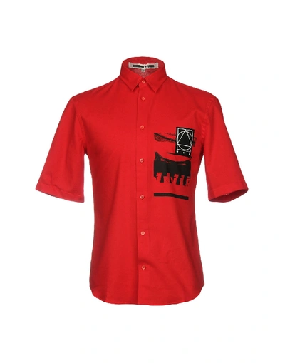 Shop Mcq By Alexander Mcqueen Solid Color Shirt In Red