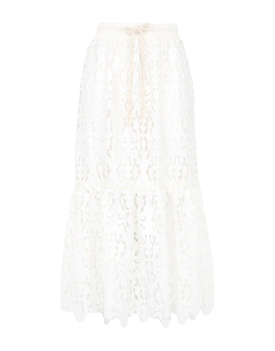 Shop See By Chloé Midi Skirts In Ivory