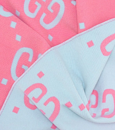 Shop Gucci Wool And Silk Scarf In Pink