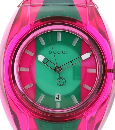 Shop Gucci Sync Xxl Watch In Pink