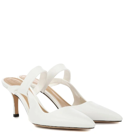 Shop The Row Gala Twist Leather Mules In White
