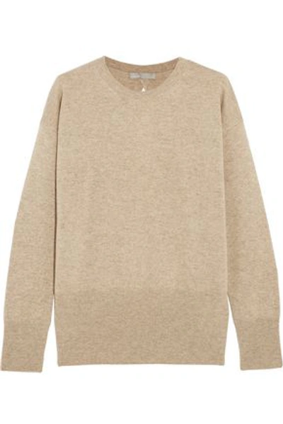 Shop Vince Woman Cutout Cashmere Sweater Beige