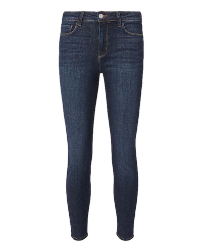 Shop L Agence Denim Margot Prime Vintage High-rise Ankle Skinny Jeans Vintage Blue Denim