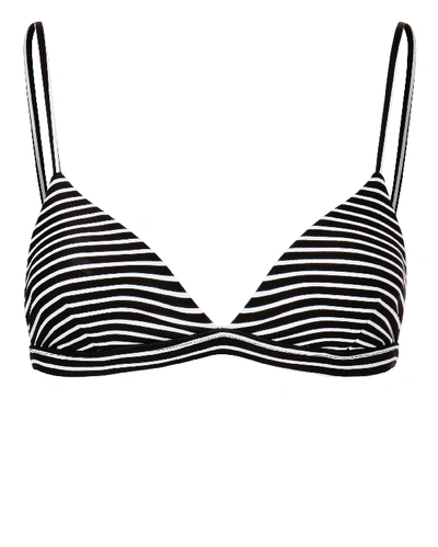 Shop Mikoh Swim Belize Striped Triangle Bikini Top