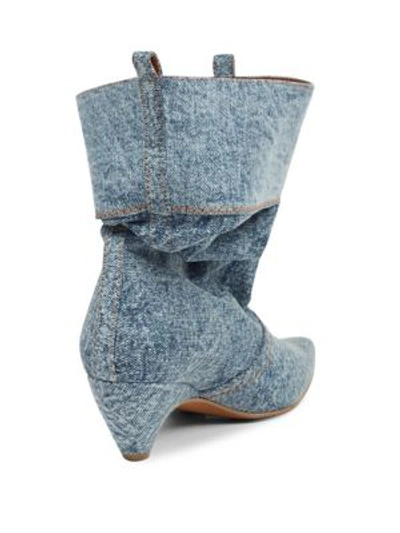 Shop Stella Mccartney Slouchy Denim Boots In Blue