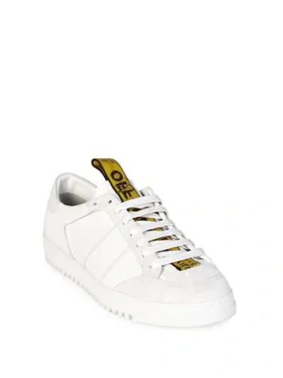 Shop Off-white Belt Leather Low-top Trainers In White