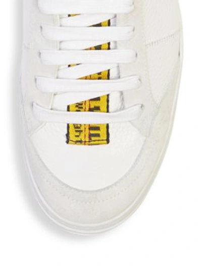 Shop Off-white Belt Leather Low-top Sneakers In White