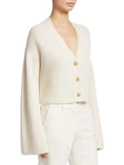 Shop Elizabeth And James Cabot Cotton Cardigan In Ivory