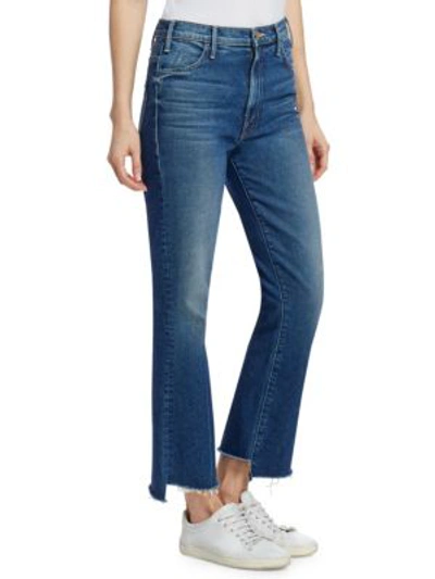 Shop Mother The Hustler High Rise Step Hem Jeans In The Buck Stops Here