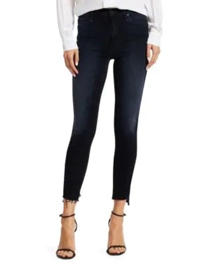 Shop Mother Stunner High-rise Frayed Skinny Jeans In Last Call