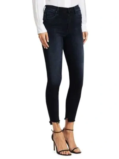 Shop Mother Stunner High-rise Frayed Skinny Jeans In Last Call