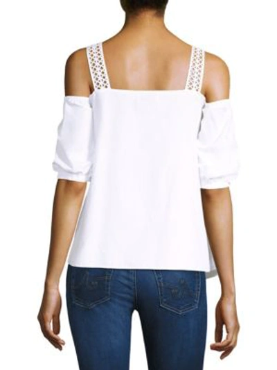 Shop Tanya Taylor Marja Floral Cutwork Top In White