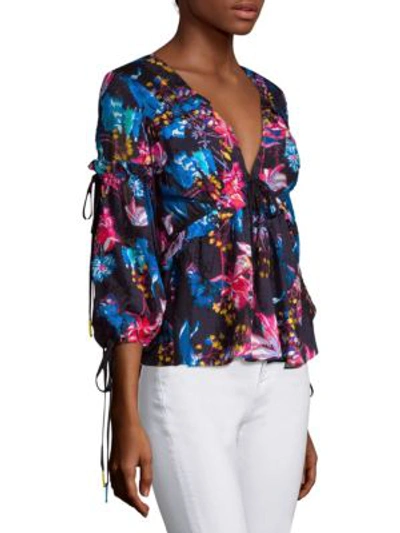 Shop Tanya Taylor Becky Dutch Garden Top In Black