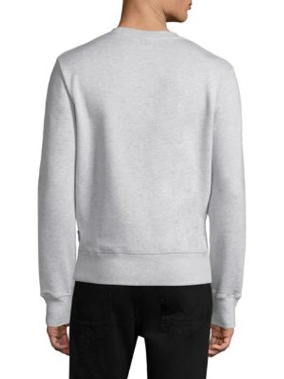 Shop Ami Alexandre Mattiussi From Paris With Love Cotton Sweatshirt In Heather Grey